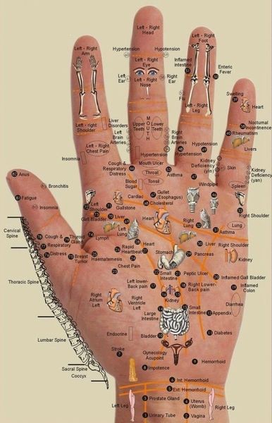 Appuyez sur ces points pour Partout où vous avez des douleurs - Chaque Partie du corps est dans la paume de votre main