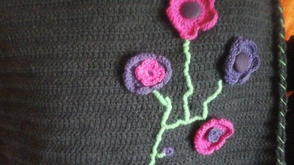 Sac en crochet fleuri