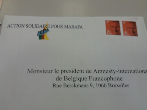 Correspondance de ASMA à Amnesty International