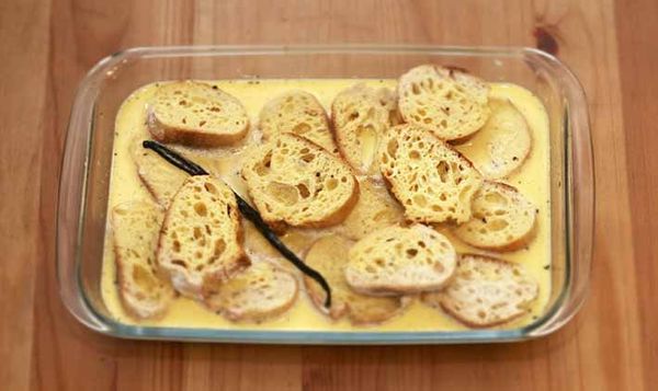 pain perdu et sa crème vanille