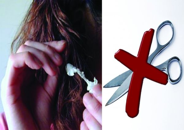 Comment enlever la gomme de vos cheveux? NO ciseaux!