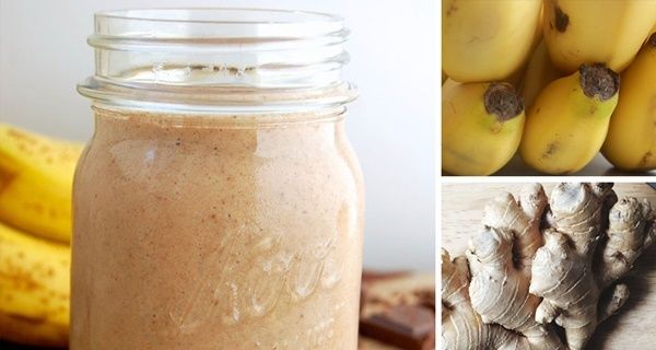 ANTI-INFLAMMATOIRE GINGER BANANA SMOOTHIE POUR AMÉLIORER DIGESTION ET PRÉVENIR LE CANCER (RECETTE INCLUS)