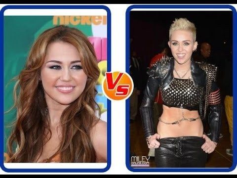 IMAGEN,MOSTRANDO UN MONTAJE FOTOGRAFICO,DE DOS FOTOS DE MILEY CYRUS,ETC.