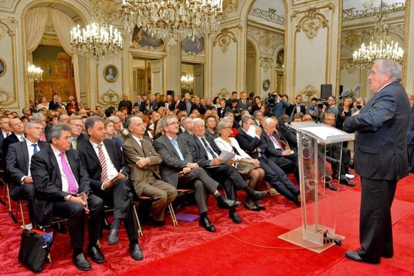 A l'occasion de la remise des trophées 2014 du Prix Territoria dans les Salons de Boffrand de la Présidence du Sénat.