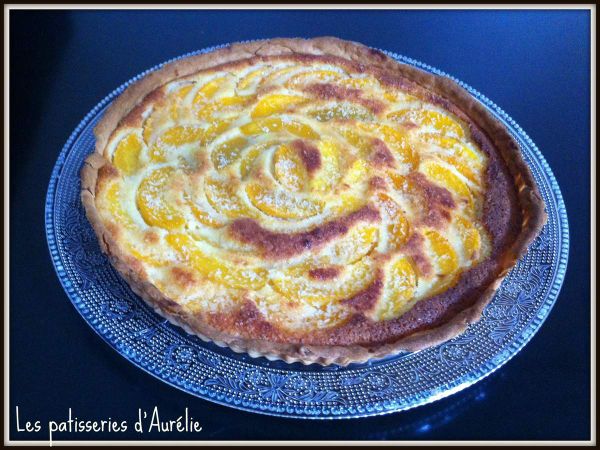 Tarte pêches et noix de coco