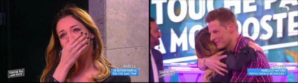 Nabilla de retour dans TPMP avec des larmes et réconciliation avec Matthieu Deloremeau