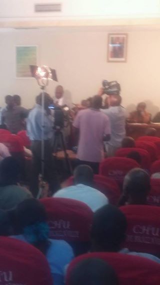 Ral bol du personnel employé du CHU de Brazzaville ce jeudi 26 aout 2016.
