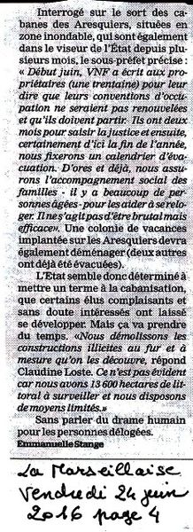 Le quartier des Aresquiers menacé