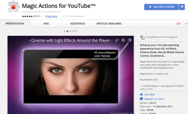 Magic Actions le plus merveilleux ajout à YouTube