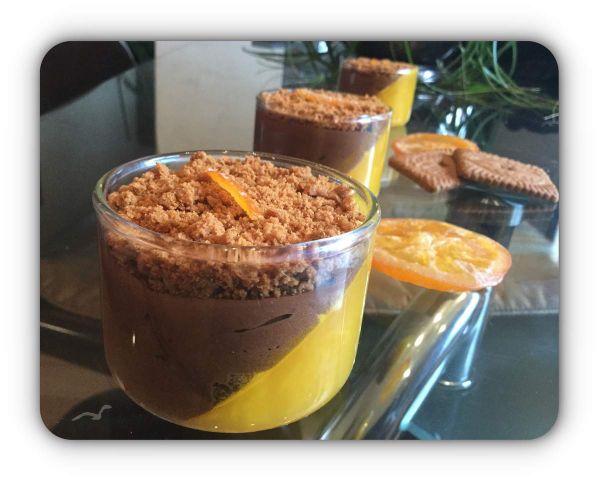 Verrines chocolat-orange