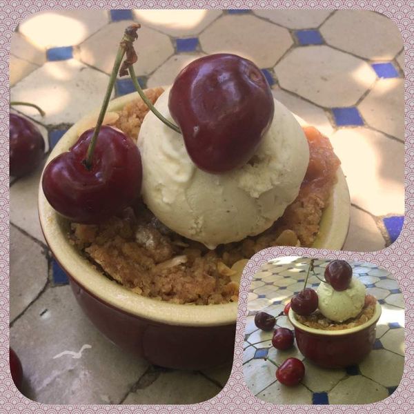 Crumbles cerises et amandes