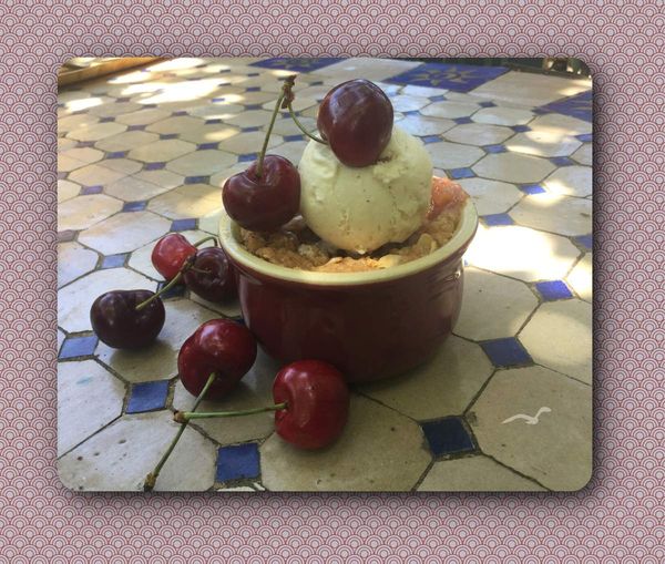 Crumbles cerises et amandes