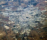 Vue aérienne de Lecce