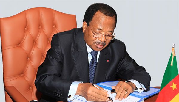 Paul Biya, président de la République du Cameroun