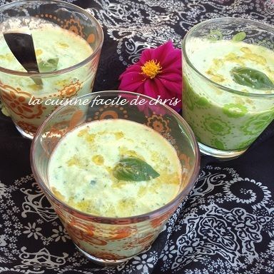 gaspacho de concombre, feta et lait ribot