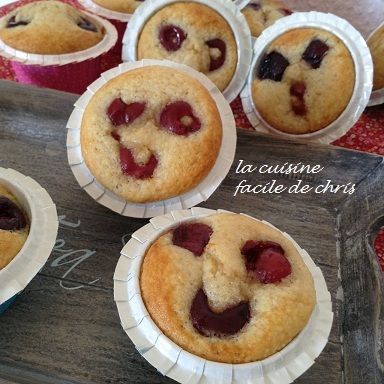 muffins cerises et amandes