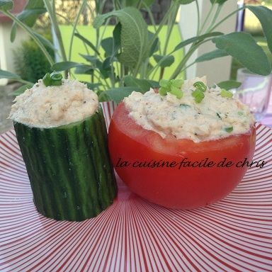 Tomates et concombres farcis