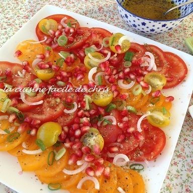 Carpaccio de tomates à la grenade