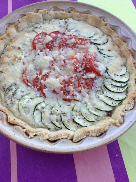 Tarte salée tomates et courgettes