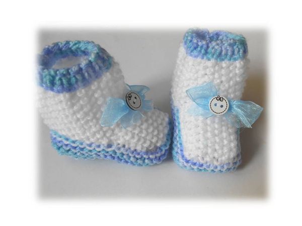 chaussons bébé au tricot