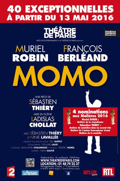 MOMO au Théâtre de Paris avec Muriel Robin et François Berléand !
