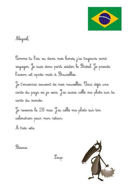 Loup part en voyage la semaine prochaine