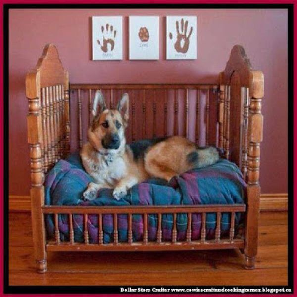Turn An Old Crib Into A Dog Bed