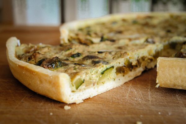 Quiche pesto et courgettes