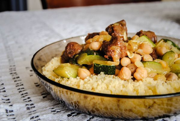 Courgettes au curry et pois chiches