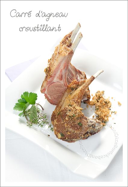Carré d'agneau croustillant aux herbes