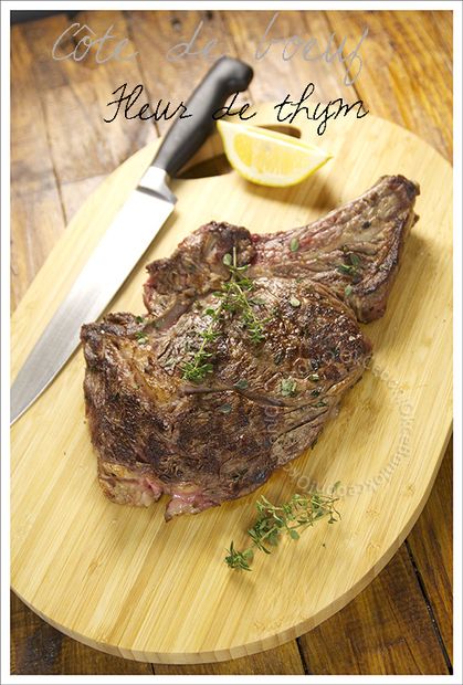 Côte de bœuf au thym citron et fleur de sel citronné