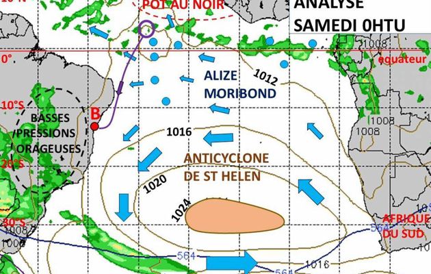 Pourquoi  Manu  contourne t-il l' anticyclone de Sainte Hélène ?