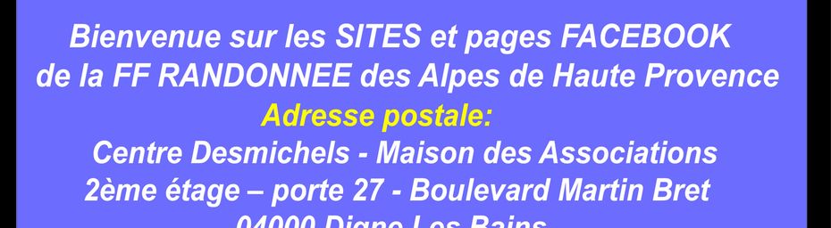 INFOS et CONTACT FFRandonnee 04
