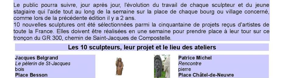 Les Ateliers de sculpture des chemins de St Jacques