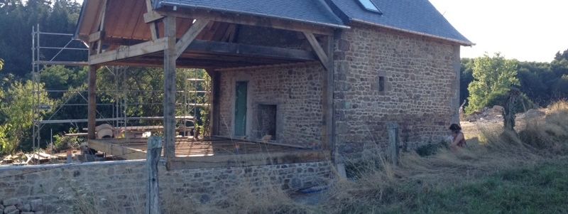 charpente en chêne pour une extension