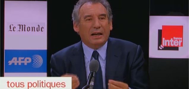 Bayrou sur France Inter Dimanche à 18h10
