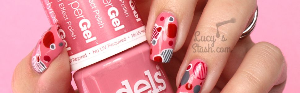 Fun with dots! Nail Art with Models Own HyperGel shades