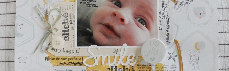 Petit garcon mignon LOUIS sur une page de scrap