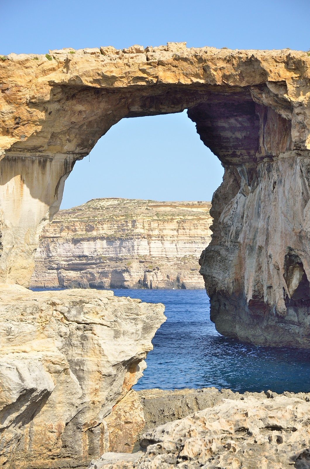 L'arche "Azure Window" au village de Dwejra