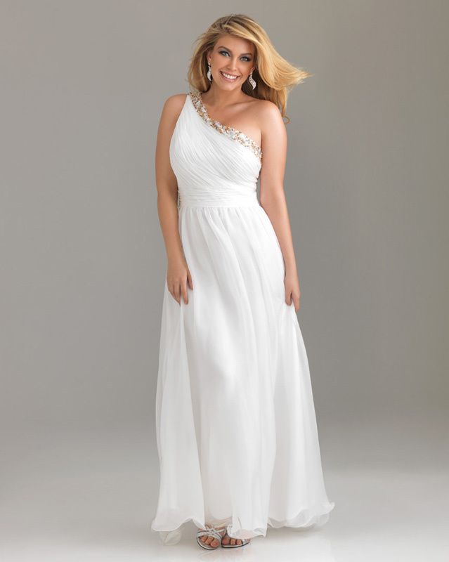 White Dresses- plus size white evening gowns - bridal gowns online
