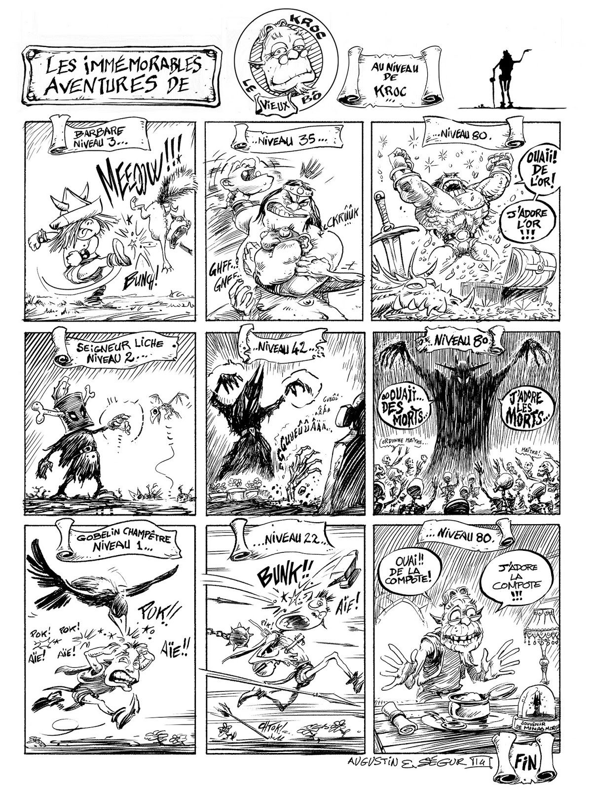 Les Aventures de Kroc le Bô Chevalier & Ségur La bibliothèque