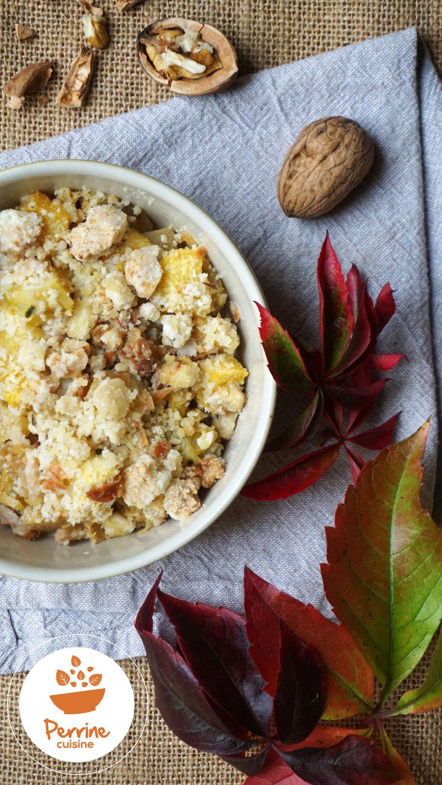Double crumble courge noix