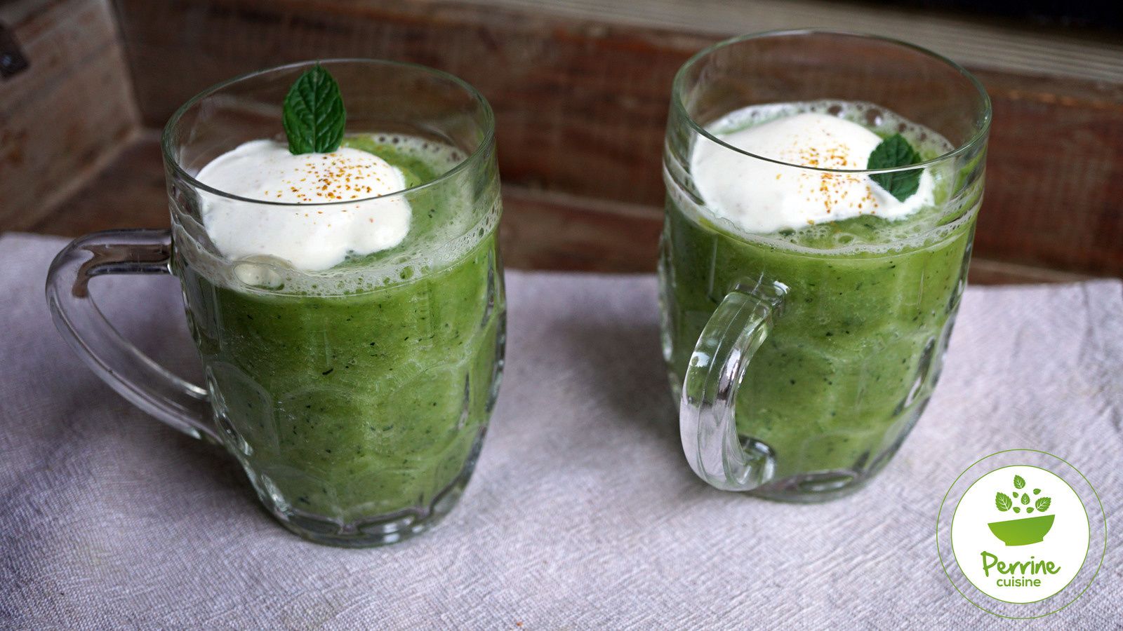 Soupe glacée concombre courgette Perrine Cuisine