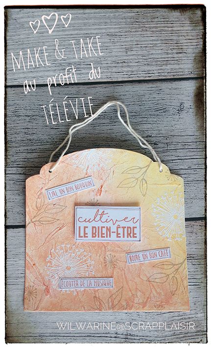 cadre home déco orange jaune pensée positive scrapplaisir carterie scrapbooking