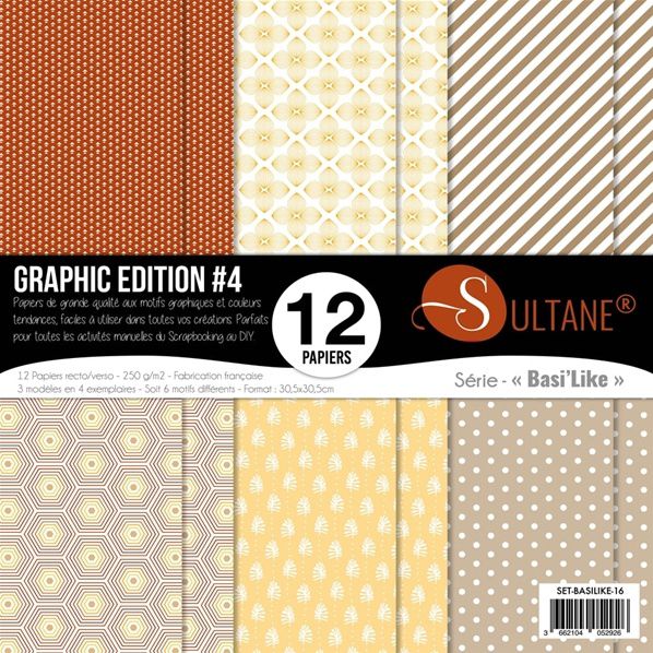 papiers automne, motifs graphiques, motifs géométriques, scrap plaisir