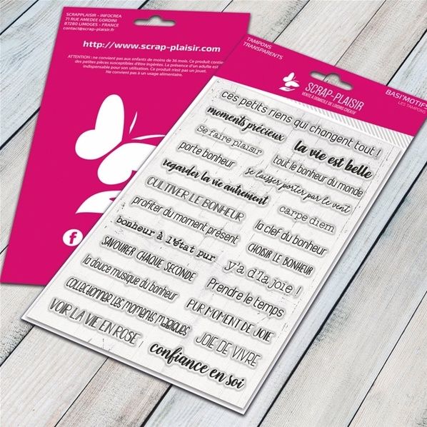 Créaplaisir Scrap-plaisir tampon clear bonheur