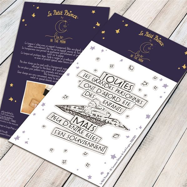 tampon clear Le Petit Prince, les grandes personnes, Love in the Moon, Scrap-plaisir, Créaplaisir, scrapbooking
