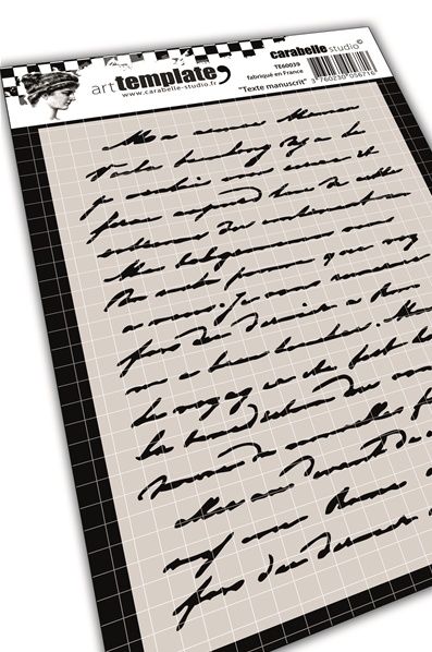 pochoir texte manuscrit, carabelle, scrap-plaisir, créaplaisir