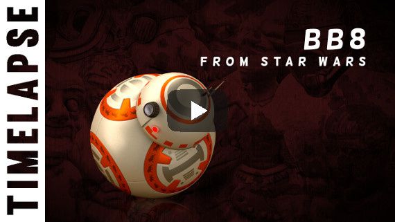 BB8 ( Star Wars VII ) - Timelapse Blender - Youtube - CG Groovy