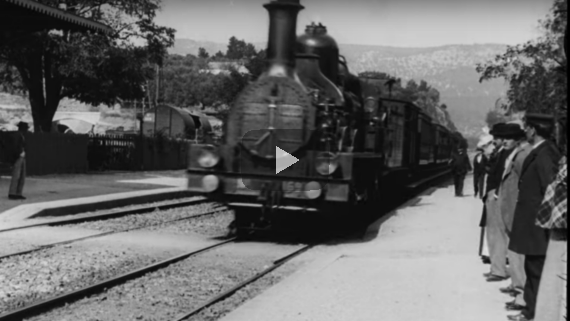1896 : Arrivé du train en gare de la Ciotat